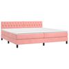 vidaXL &Kappa;&rho;&epsilon;&beta;ά&tau;&iota; Boxspring &mu;&epsilon; &Sigma;&tau;&rho;ώ&mu;&alpha; &Rho;&omicron;&zeta; 200x200 &epsilon;&kappa;. &Beta;&epsilon;&lambda;&omicron;ύ&delta;&iota;&nu;&omicron;
