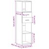 vidaXL Ντουλάπι Λευκό 30x42,5x124 εκ. από Επεξεργασμένο Ξύλο