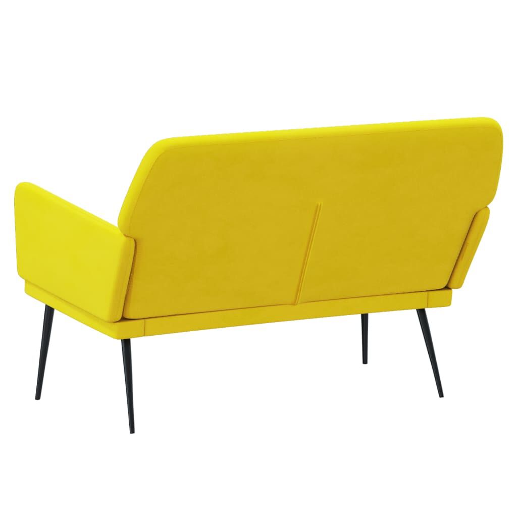 vidaXL Πάγκος Κίτρινο 108x79x79 εκ. Βελούδινος
