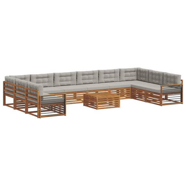 vidaXL &Sigma;&epsilon;&tau; &Kappa;&alpha;&nu;&alpha;&pi;έ 11 pcs &Phi;&upsilon;&sigma;&iota;&kappa;ό &kappa;&alpha;&iota; &Alpha;&nu;&omicron;&iota;&chi;&tau;ό &Gamma;&kappa;&rho;&iota; &Sigma;&tau;&epsilon;&rho;&epsilon;ό &Xi;ύ&lambda;&omicron; &Alpha;&kappa;&alpha;&kappa;ί&alpha;&sigmaf;