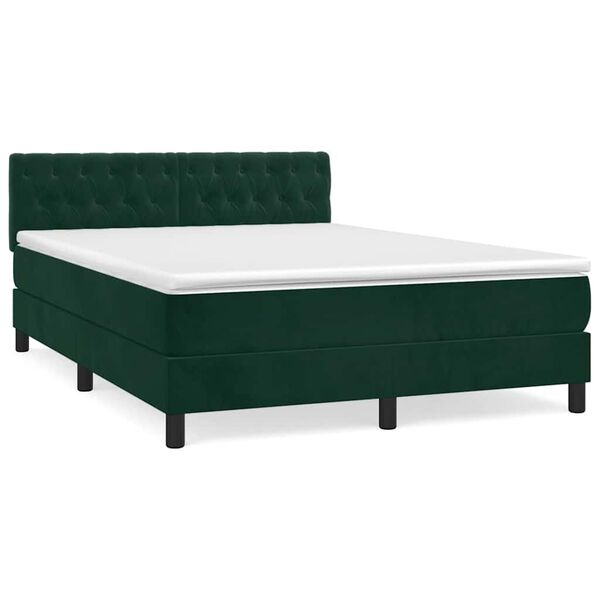 vidaXL &Kappa;&rho;&epsilon;&beta;ά&tau;&iota; Boxspring &mu;&epsilon; &Sigma;&tau;&rho;ώ&mu;&alpha; &Sigma;&kappa;&omicron;ύ&rho;&omicron; &Pi;&rho;ά&sigma;&iota;&nu;&omicron; 140x200&epsilon;&kappa;. &Beta;&epsilon;&lambda;&omicron;ύ&delta;&iota;&nu;&omicron;