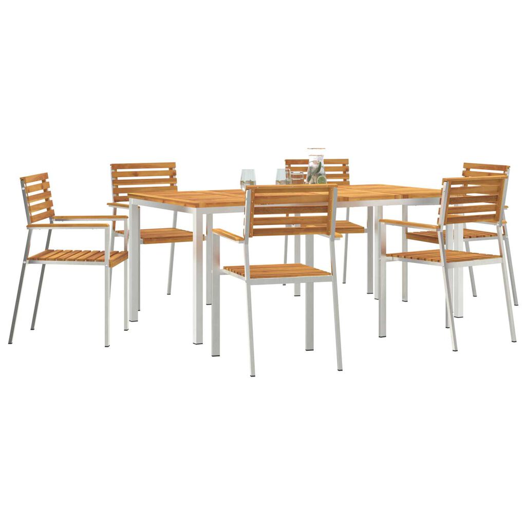 vidaXL Σέτ φαγητού για κήπο 7 pcs