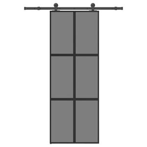 vidaXL &Sigma;&upsilon;&rho;ό&mu;&epsilon;&nu;&eta; &pi;ό&rho;&tau;&alpha; &mu;&epsilon; &sigma;&epsilon;&tau; &upsilon;&lambda;&iota;&kappa;&omicron;ύ 76x205 cm &alpha;&pi;ό &gamma;&upsilon;&alpha;&lambda;ί&&Alpha;&lambda;&omicron;&upsilon;&mu;ί&nu;&iota;&omicron;