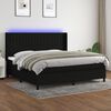 vidaXL &Kappa;&rho;&epsilon;&beta;ά&tau;&iota; Boxspring &mu;&epsilon; &Sigma;&tau;&rho;ώ&mu;&alpha; & LED &Mu;&alpha;ύ&rho;&omicron; 200x200 &epsilon;&kappa;. &Upsilon;&phi;&alpha;&sigma;&mu;ά&tau;&iota;&nu;&omicron;