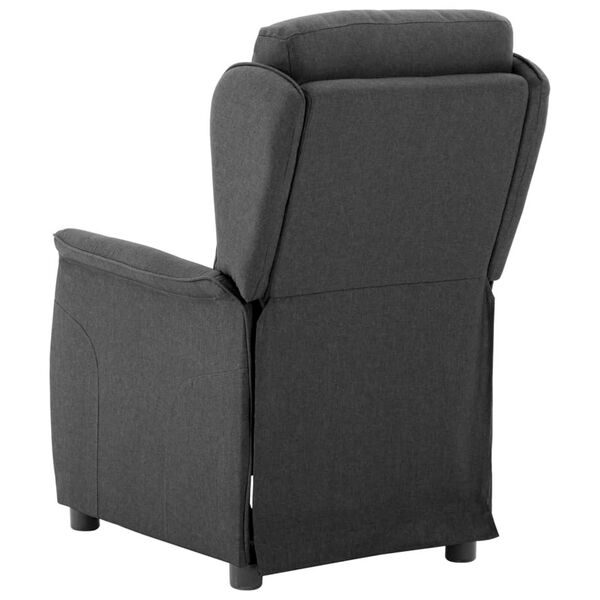 vidaXL Πολυθρόνα Recliner Σκούρο Γκρι Ύφασμα