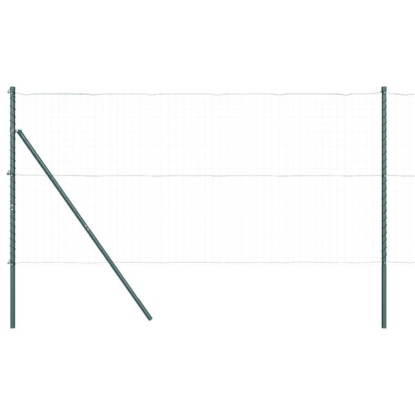 vidaXL Κολώνες Φράχτη 7 τμχ Πράσινο Ø32 mm 170 cm Γαλβανισμένος Χάλυβας