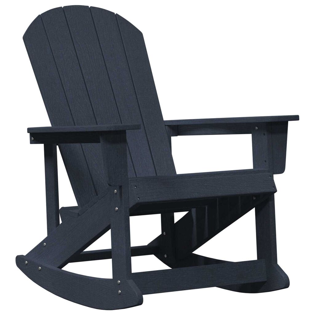 vidaXL κουνιστή καρέκλα Adirondack Ναυτικό μπλε 73.5x92x90 cm HDPE