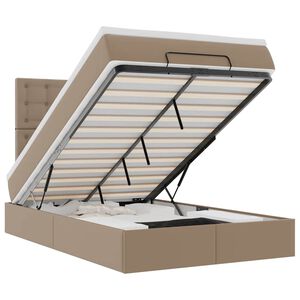 vidaXL &Omicron;&theta;&omega;&mu;&alpha;&nu;&iota;&kappa;ό &kappa;&rho;&epsilon;&beta;ά&tau;&iota; &mu;&epsilon; &sigma;&tau;&rho;ώ&mu;&alpha; & LEDs Cappucino Faux Leather