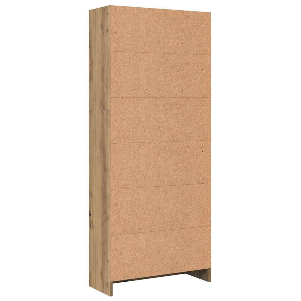 vidaXL Βιβλιοθήκη Αρτισιανή Δρυς 60x24x143 εκ. από Επεξεργασμένο Ξύλο