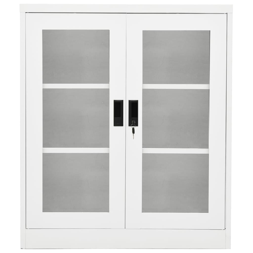 vidaXL Ντουλάπα Γραφείου 90 x 40 x 105 εκ. Λευκή Ατσάλινη