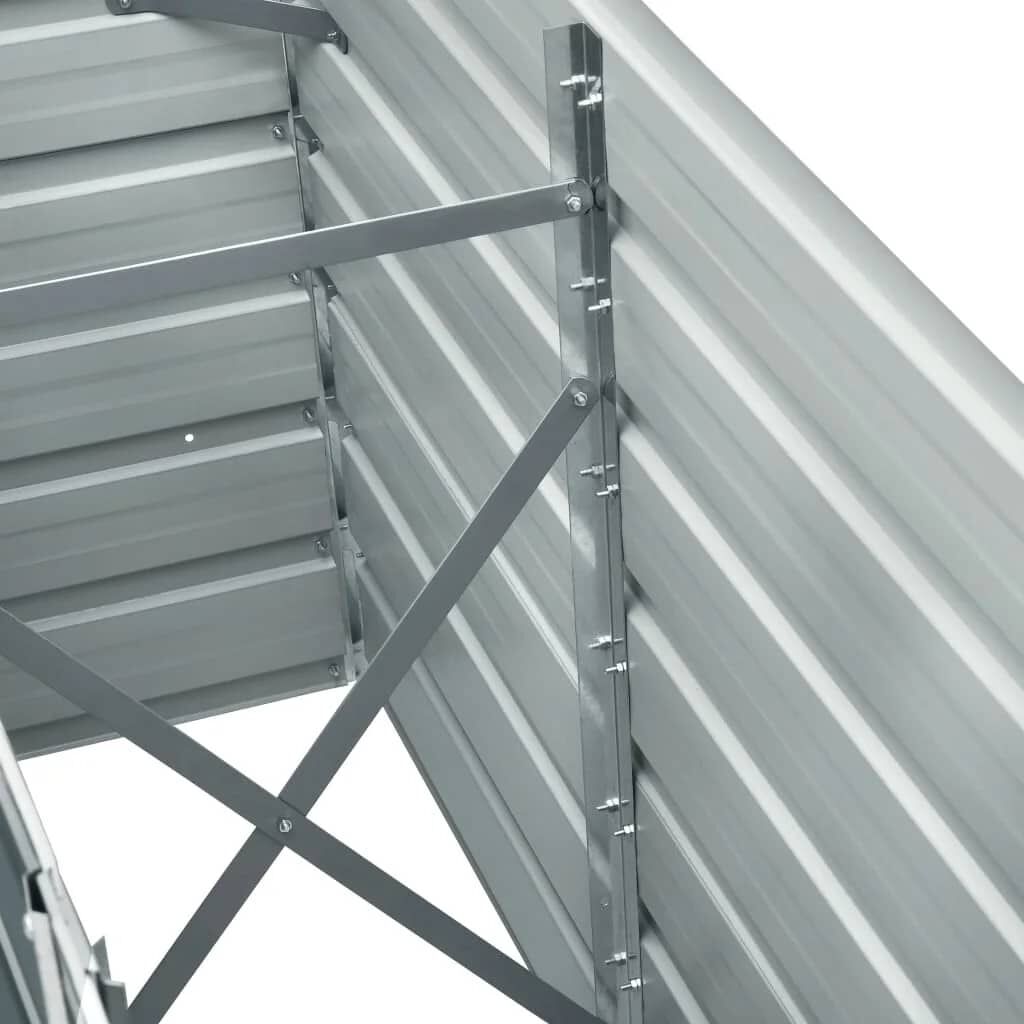 vidaXL Ζαρντινιέρα Υπερυψωμένη Πράσινη 240x40x77 εκ. Γαλβαν. Χάλυβας