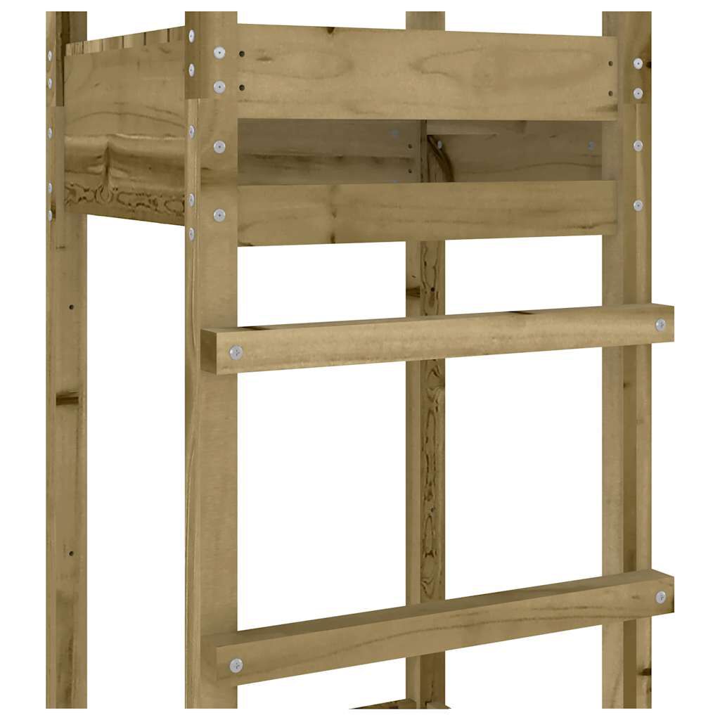 vidaXL Πύργος Παιχνιδιού 52,5x46,5x206,5 εκ. Μασίφ Εμποτ. Ξύλο Πεύκου