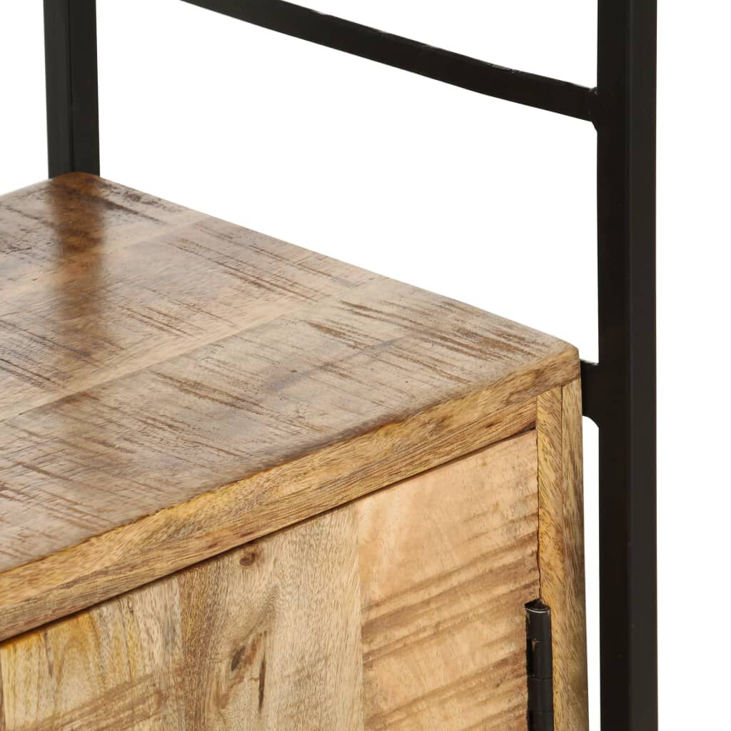 vidaXL Βιβλιοθήκη με 4 Επίπεδα 124x30x180 εκ. Ακατέργαστο Ξύλο Μάνγκο