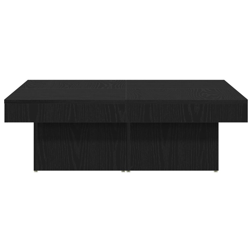 vidaXL Τραπέζι σαλονιού Μαύρο Δρυς 90x90x28 εκ. Φτιαγμένο από ξύλο