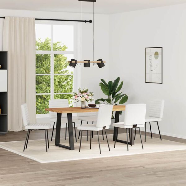 vidaXL Καρέκλες Τραπεζαρίας 6 τεμ. Λευκές από Δερματίνη
