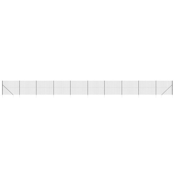 vidaXL Συρματόπλεγμα Περίφραξης Ανθρακί 1,6 x 25 μ. με Καρφωτές Βάσεις