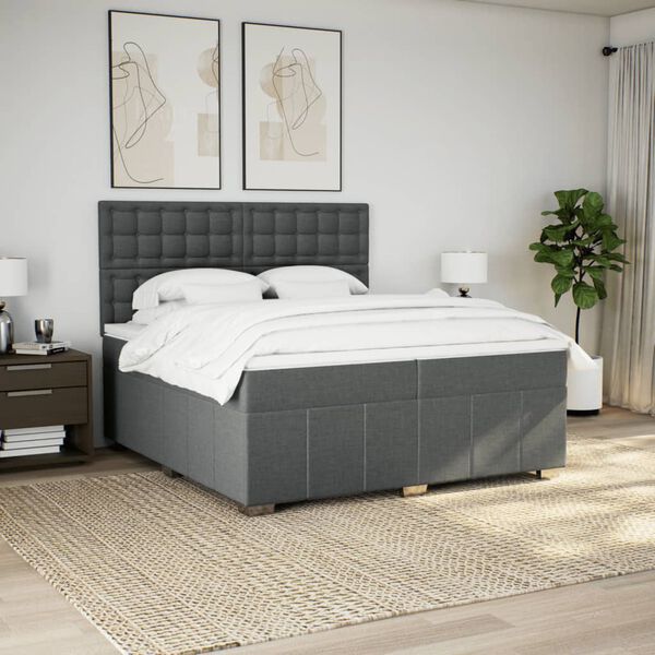 vidaXL &Kappa;&rho;&epsilon;&beta;ά&tau;&iota; Boxspring &mu;&epsilon; &Sigma;&tau;&rho;ώ&mu;&alpha; &Sigma;&kappa;&omicron;ύ&rho;&omicron; &Gamma;&kappa;&rho;&iota; 200x200 &epsilon;&kappa;. &Upsilon;&phi;&alpha;&sigma;&mu;ά&tau;&iota;&nu;&omicron;
