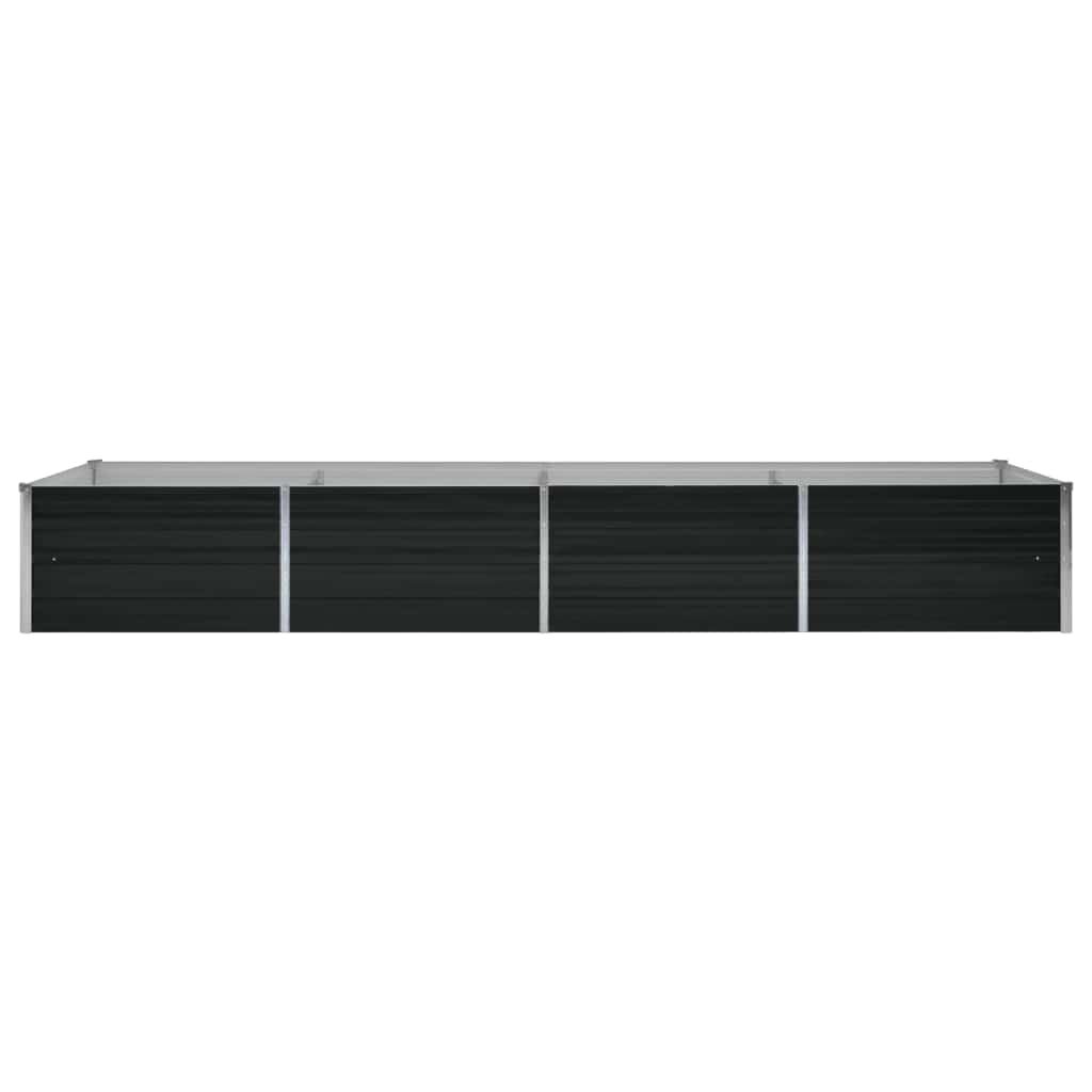 vidaXL Ζαρντινιέρα Υπερυψωμένη Ανθρακί 320x80x45 εκ. Γαλβαν. Χάλυβας