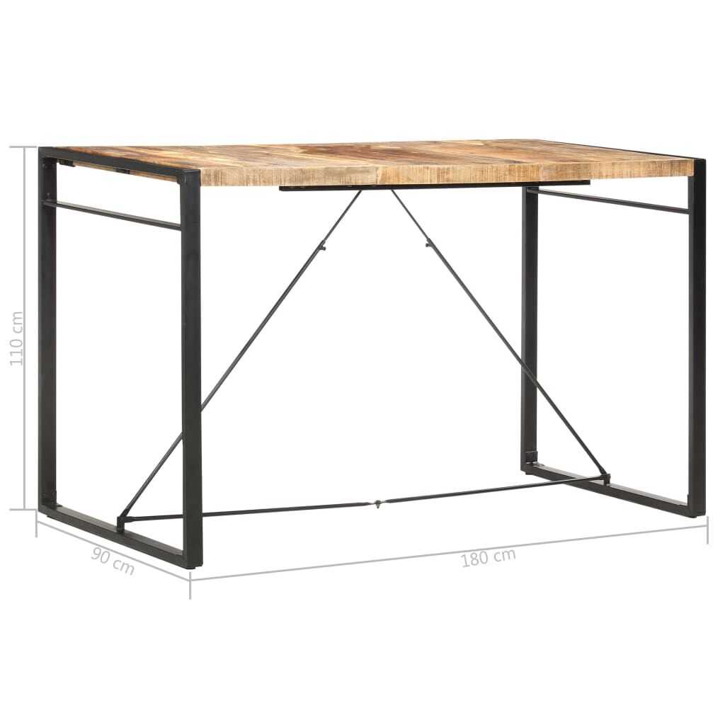 vidaXL Τραπέζι Μπαρ 180 x 90 x 110 εκ. από Μασίφ Ξύλο Μάνγκο