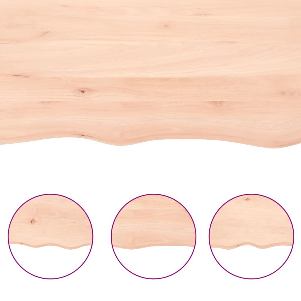 vidaXL Πάγκος Μπάνιου 180x60x(2-4) εκ. από Ακατέργαστο Μασίφ Ξύλο