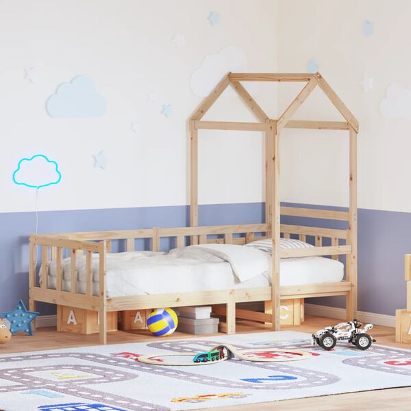 vidaXL &Kappa;&alpha;&nu;&alpha;&pi;έ&sigmaf; &Kappa;&rho;&epsilon;&beta;ά&tau;&iota; &mu;&epsilon; &Omicron;&rho;&omicron;&phi;ή 90 x 190 &epsilon;&kappa;. &alpha;&pi;ό &Mu;&alpha;&sigma;ί&phi; &Xi;ύ&lambda;&omicron; &Pi;&epsilon;ύ&kappa;&omicron;&upsilon;