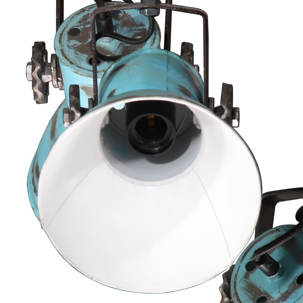 vidaXL Φωτιστικό Κρεμαστό 25 W Αντικέ Μπλε 30x30x100 εκ. Ε27