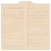 vidaXL Swing Doors Louvred Design 1-Pair 100x100 cm μασίφ ξύλο πεύκο