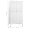 vidaXL Ντουλάπα Λευκή 90 x 50 x 180 εκ. από Ατσάλι