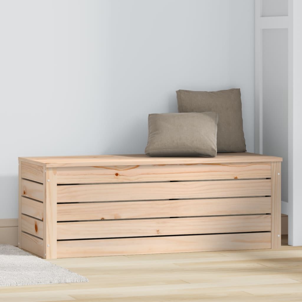 vidaXL Κουτί Αποθήκευσης 89x36,5x33 εκ από Μασίφ Ξύλο Πεύκου