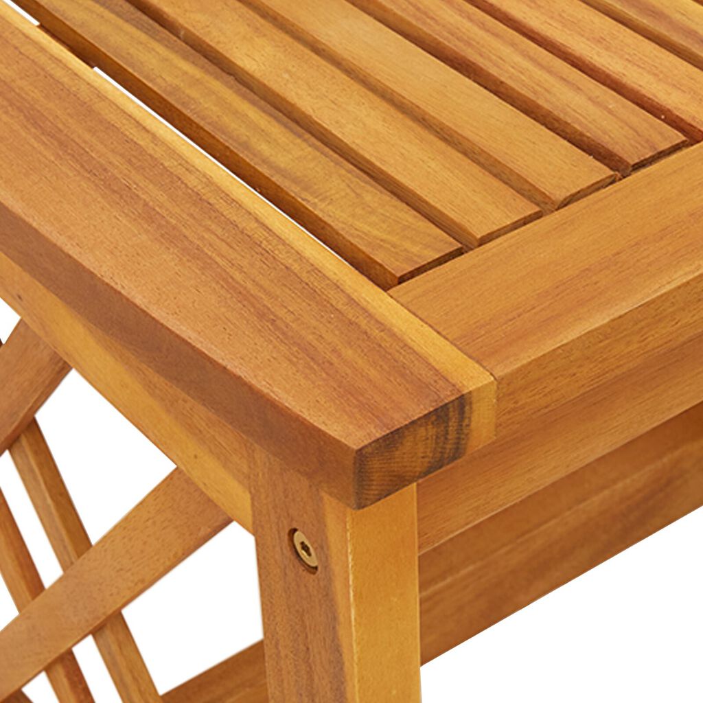 vidaXL Κηπουρική Πλευρικό Τραπέζι Καφέ 45x45x50 εκ Μασίφ Ξύλο Ακακίας