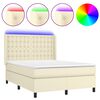 vidaXL &Kappa;&rho;&epsilon;&beta;ά&tau;&iota; Boxspring &mu;&epsilon; &Sigma;&tau;&rho;ώ&mu;&alpha; & LED &Kappa;&rho;&epsilon;&mu; 140x200 &epsilon;&kappa;. &Sigma;&upsilon;&nu;&theta;. &Delta;έ&rho;&mu;&alpha;