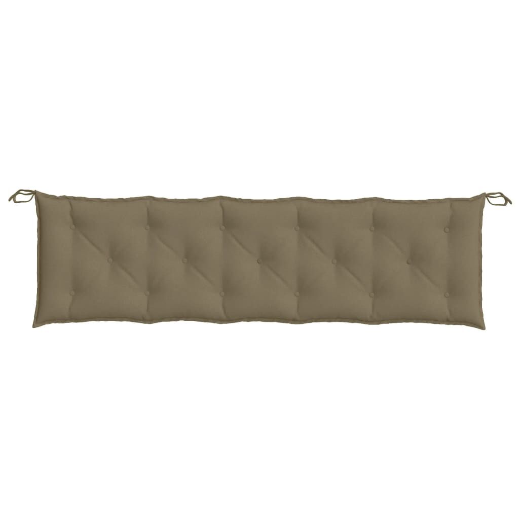vidaXL Μαξιλάρια Πάγκου Κήπου 2 τεμ. Taupe Μελανζέ 180x50x7 εκ. Ύφ.