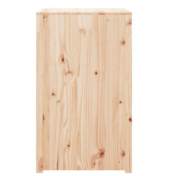 vidaXL Ντουλάπι Κουζίνας Εξ. Χώρου Μαύρο 55x55x92 εκ Μασίφ Ξύλο Πεύκου
