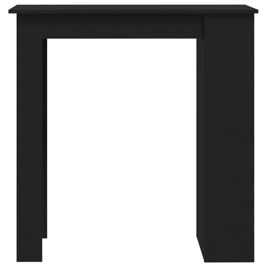 vidaXL Τραπέζι Μπαρ με Ράφια Μαύρο 102x50x103,5 εκ. Επεξ. Ξύλο