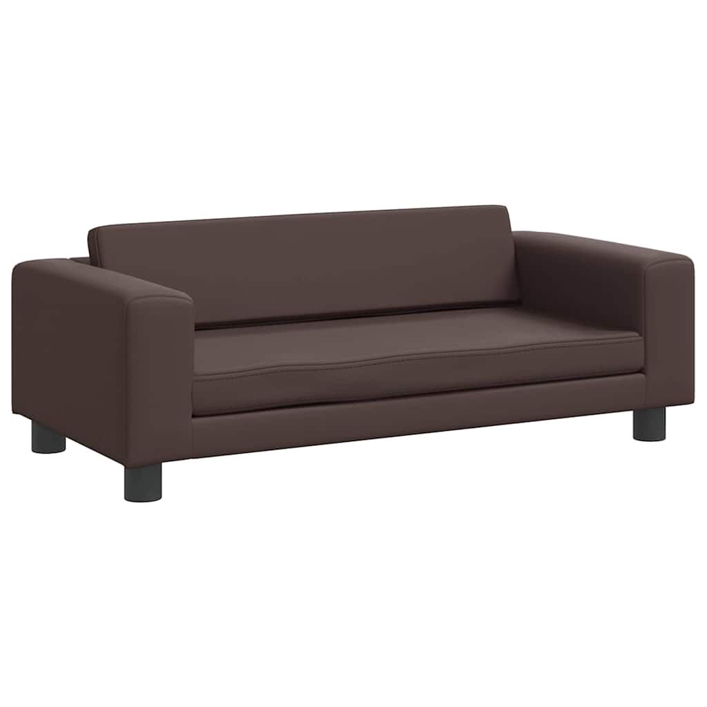 vidaXL Κρεβάτι Σκύλου με Προέκταση Καφέ 100x50x30 εκ. Συνθετικό Δέρμα