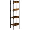 vidaXL Βιβλιοθήκη 4 Επιπέδων Καπν. Δρυς 35x30x138,5 εκ. Επεξεργ. Ξύλο