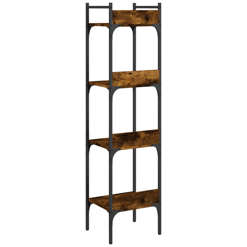 vidaXL Βιβλιοθήκη 4 Επιπέδων Καπν. Δρυς 35x30x138,5 εκ. Επεξεργ. Ξύλο