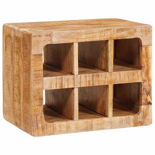 vidaXL Ράφι Κρασιού Επιτοίχιο Καφέ 44 x 30 x 35 εκ. Μασίφ ξύλο μάνγκο
