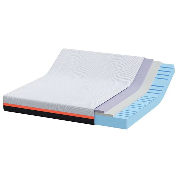 vidaXL Στρώμα Λευκό, Γκρι 200 x 200 cm Pěna