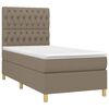 vidaXL &Kappa;&rho;&epsilon;&beta;ά&tau;&iota; Boxspring &mu;&epsilon; &Sigma;&tau;&rho;ώ&mu;&alpha; & LED Taupe 90x190 &epsilon;&kappa;. &Upsilon;&phi;&alpha;&sigma;&mu;ά&tau;&iota;&nu;&omicron;