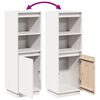 vidaXL Ντουλάπι Ψηλό Λευκό 37 x 34 x 110 εκ. από Μασίφ Ξύλο Πεύκου