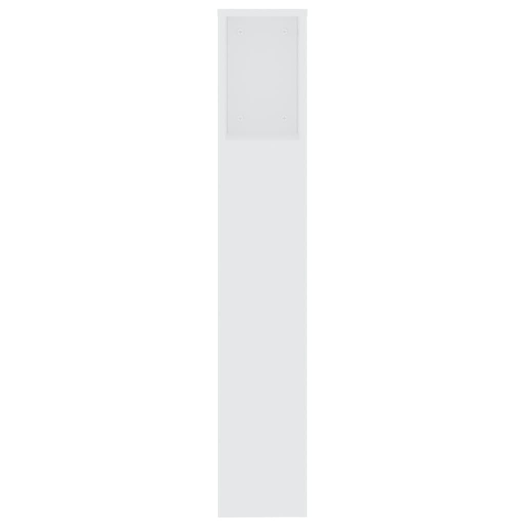 vidaXL Κεφαλάρι Με Αποθηκευτικό Χώρο Λευκό 200x18,5x104,5 εκ.