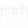 vidaXL Φράχτης Κήπου Λευκό 190 cm Ατσάλι με Επικάλυψη Πούδρας