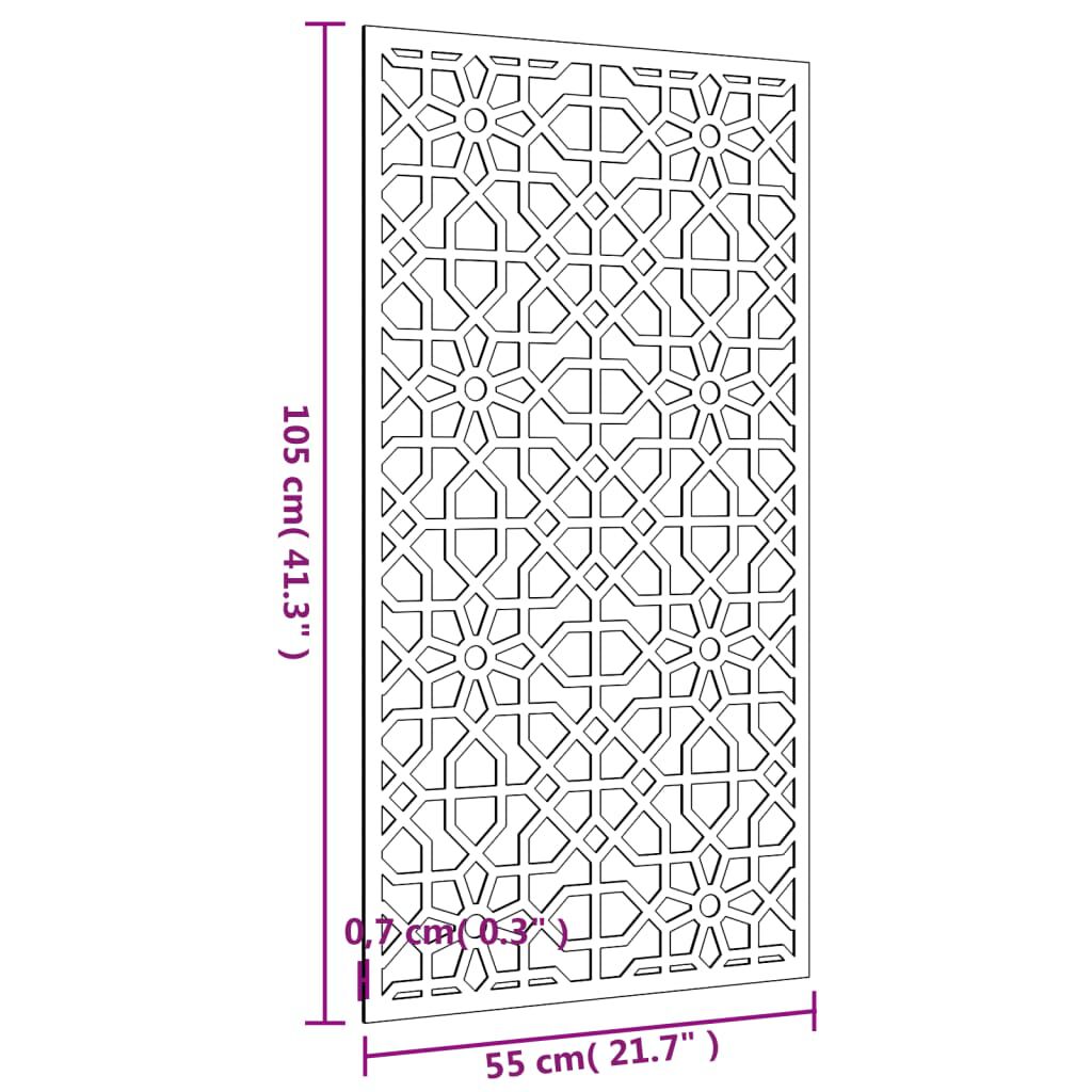 vidaXL Διακοσμητικό Κήπου Μαυριτανικό Σχέδιο 105x55 εκ Ατσάλι Corten