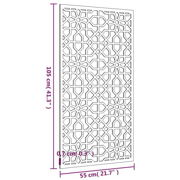 vidaXL Διακοσμητικό Κήπου Μαυριτανικό Σχέδιο 105x55 εκ Ατσάλι Corten
