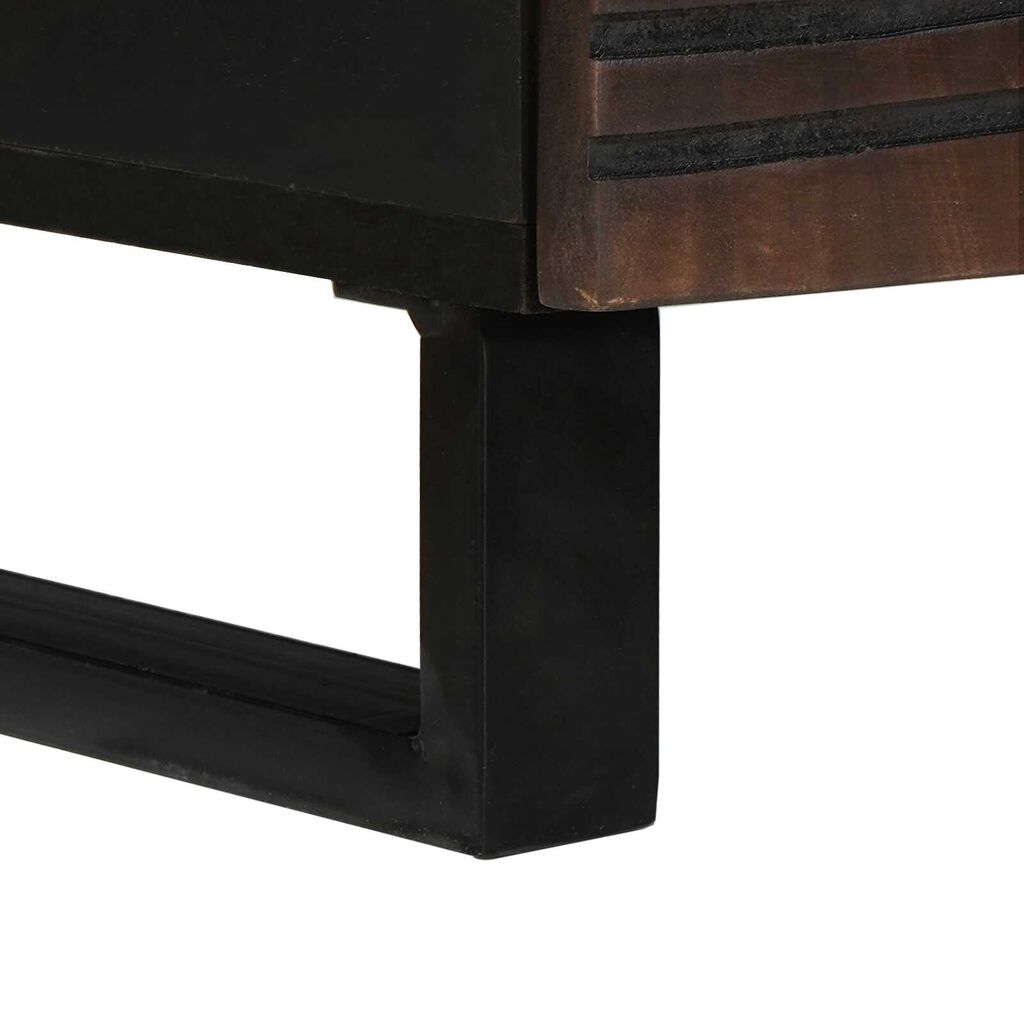 vidaXL Τραπεζάκι σαλονιού with Drawer Καφέ και Μαύρο 80 x 54 x 40 εκ