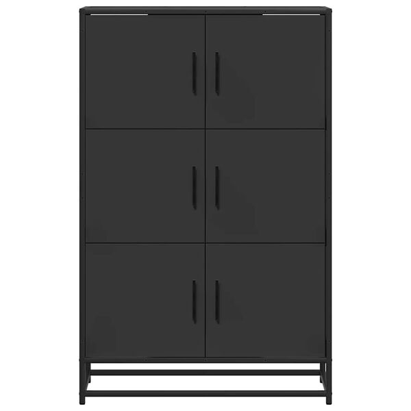 vidaXL Ντουλάπι Μαύρο από 68x35x106,5 cm Επεξεργασμένο Ξύλο μέταλλο