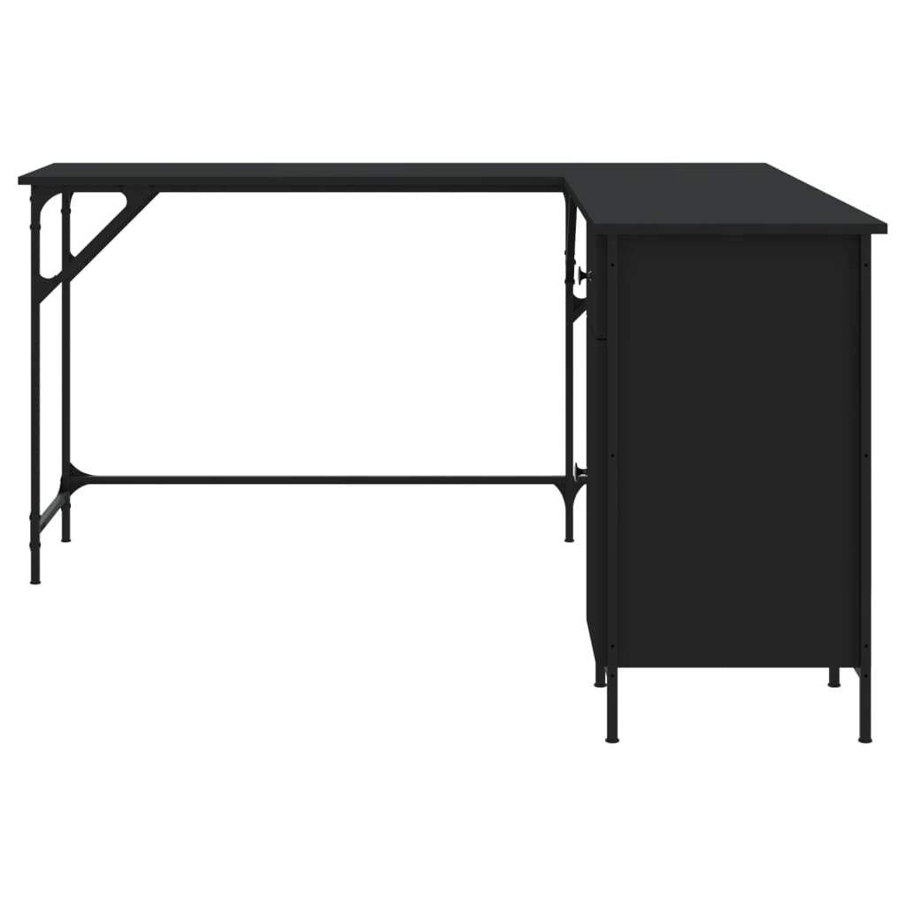 vidaXL Γραφείο Μαύρο 141 x 141 x 75 εκ. από Επεξεργασμένο Ξύλο