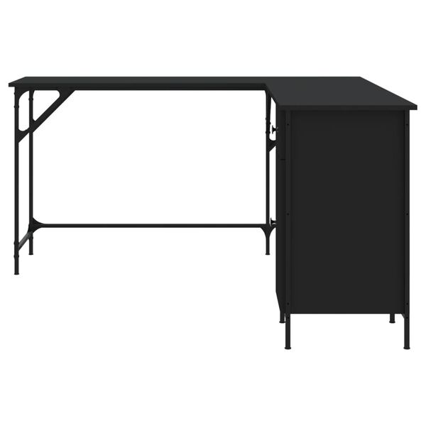 vidaXL Γραφείο Μαύρο 141 x 141 x 75 εκ. από Επεξεργασμένο Ξύλο