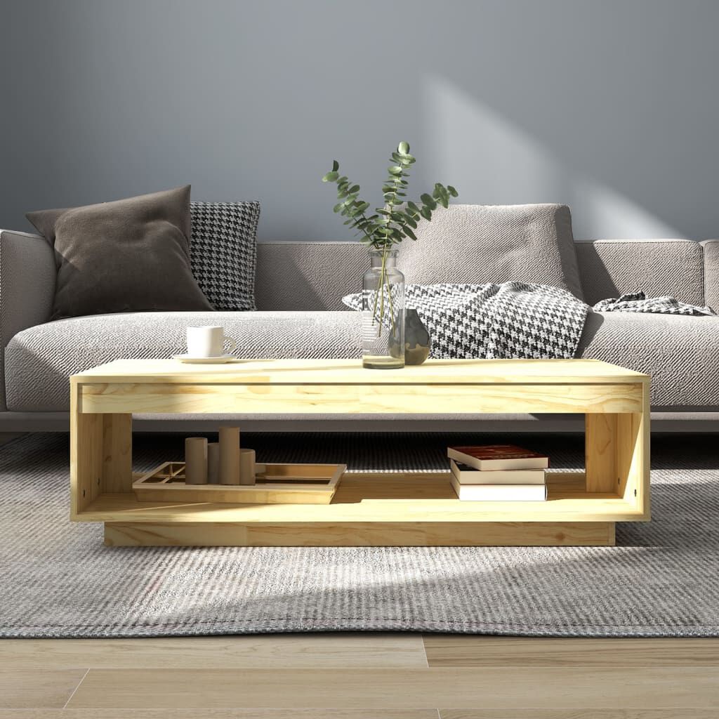 vidaXL Τραπεζάκι Σαλονιού 110 x 50 x 33,5 εκ. από Μασίφ Ξύλο Πεύκου